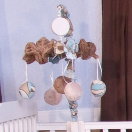 Brandee Danielle Blue Chocolate Swirls Musical Crib Mobile