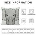 thumbnail image 5 of Shiartex Elephant Throw Pillow Case ，Cute Grey Elephant Decorative Cushion Cover for Home Living Room Bedroom Girls Room,Gifts for Wild animal Lovers Elephant Lovers Girls White, 5 of 5