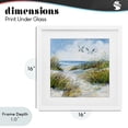 thumbnail image 4 of Stupell Industries Tropical Beach Path Seagulls Overhead White Framed Print Under Glass, 16 x 16, by Susan Winget, 4 of 8