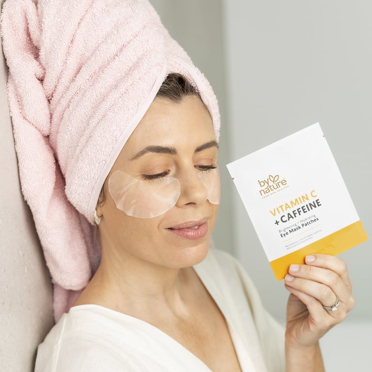 By Nature, Eye Mask Patches, Vitamin C & Caffeine, Brighten