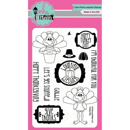 Pink & Main PM0044 Pink & Main Clear Stamps 4"X6" - Turkey Day