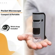 Carson MicroFlip 100x-250x LED Lighted Pocket Microscope Bundle with 24 Prepared Slides (MP-250BUN)