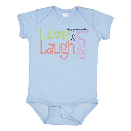 

Inktastic Live Laugh Love Gift Baby Boy Bodysuit