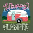 thumbnail image 2 of Happy Glamper | Fancy Camping Camper Van Caravan | Nature Lover Men's T-Shirt, Military Green, S, 2 of 5