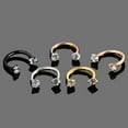 thumbnail image 5 of ATJIA Stainless Steel 8mm Horseshoe 16G Zircon Horseshoe Ring Piercing Nose Ear Belly Rings Women Cartilage Helix Earrings Daith Piercing Jewelry, 5 of 8