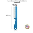 thumbnail image 4 of Super Groom Pet Comb with Distinctive Rotating Pins for Highly Effective-Low Pull Detangling, 4 of 9