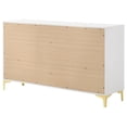 thumbnail image 5 of Pemberly Row 6-drawer Contemporary Wood Dresser with Metal Base in White, 5 of 11