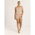 thumbnail image 3 of Joyspun Women’s Dreamy Soft Collection Lace Trim Knit Cami and Shorts Pajama Set, Sizes XS to 3X, 3 of 7