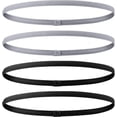 thumbnail image 1 of ZHAOCHENG diademas elásticas deportivas gruesas antideslizantes para mujeres y hombres (gris, negro), 1 of 4