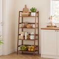 thumbnail image 6 of Gymax 4-Tier Bamboo Ladder Shelf Plant Display Stand Rack Bookshelf Natural, 6 of 10