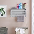 thumbnail image 6 of Danya B Accordion Metal and Wooden Drying Rack, White, 6 of 8