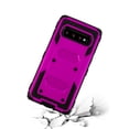 thumbnail image 5 of Goldcherry For Samsung Galaxy S10 Case,Hard Shell Holster Combo Matte Finish Shockproof Protective Case with KickStand and Locking Belt Swivel Clip for Samsung Galaxy S10 6.1 Inch(Purple), 5 of 7