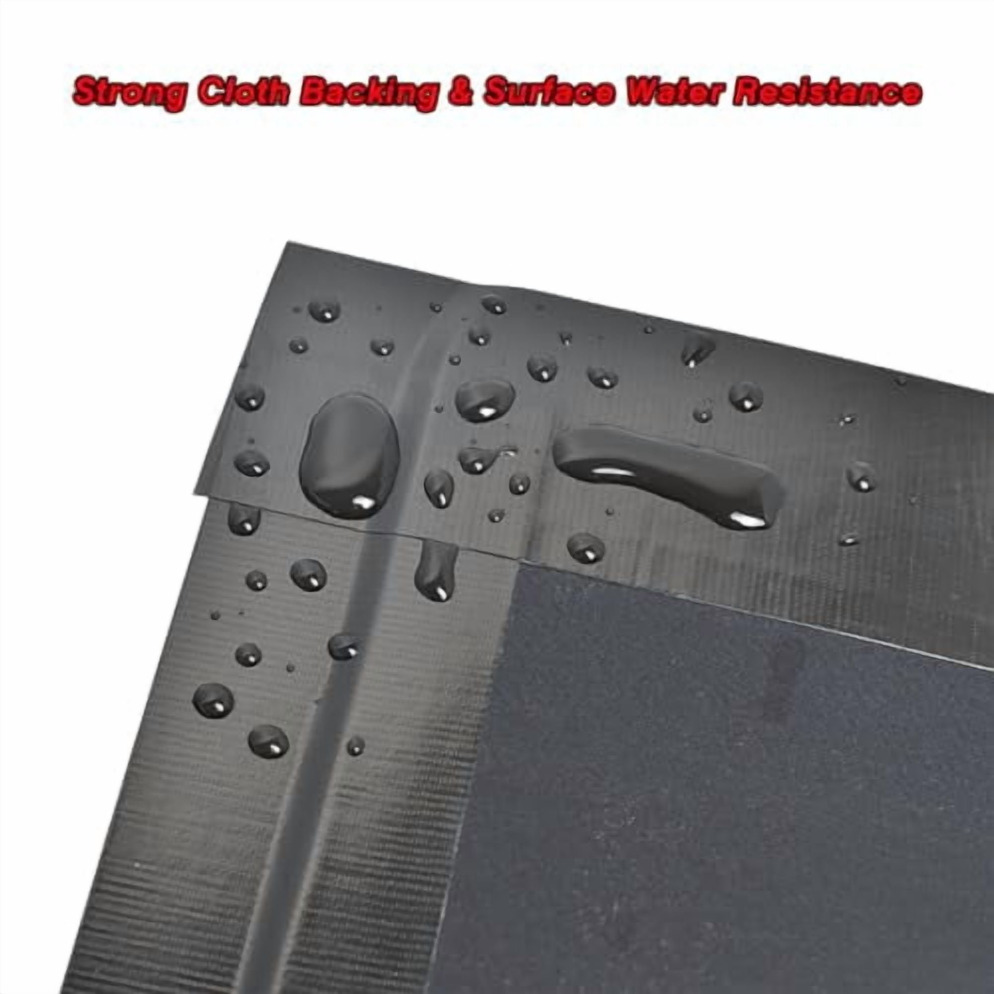 4 Pcs Black Duct Tape Heavy Duty Waterproof, Strong Adhesive Duct Tape Bulk for Indoor Outdoor Repairs Tear by Hand, 80 Yards x 2 Inch Total