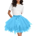 thumbnail image 2 of Solid Color Carnival Tutu Skirt Mesh Party Dance Skirt with Integrated Waistband Table Skirt One Size, 2 of 4