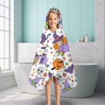 thumbnail image 6 of Halloween Cute Trick or Treat Characters Hooded Bath Towel，50"x30" for Ages 3 To 12 Kids, Quick Dry Lightweight Soft Microfiber Hood Beach Towel Cover Up for Kids, 6 of 7