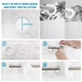 thumbnail image 4 of No Hook Shower Curtain, Grey Shower Curtains for Bathroom with See Through Top Window, Eucalyptus Leaves Waterproof & Washable Bath Curtain Long 72"x78", 4 of 9
