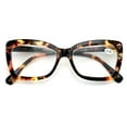 thumbnail image 2 of Women Big Lens Butterfly Reading Glasses - Fun Cateye Clear Lens Readers - Vintage Fashion, 2 of 4