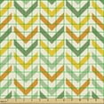 thumbnail image 2 of Ambesonne Chevron Fabric by the Yard Upholstery, Retro Zigzags Vertical, 1 Yard, Green Yellow Orange, 2 of 5