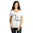 thumbnail image 2 of Hey Girl Heeyyy Women's Fashion Slouchy Dolman T-Shirt Tee Heather White 2X-Large, 2 of 5