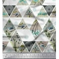 thumbnail image 1 of Soimoi Satin Silk Fabric Geometric,Floral & Bird Patchwork Print Fabric by The Yard 42 Inch Wide, 1 of 1