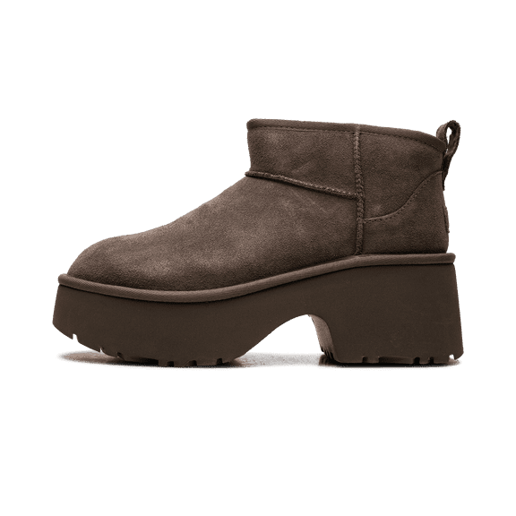 UGG WOMENS Classic Ultra Mini New Heights Boot Womens "Hickory" 1158311 HCK 1158311 HCK from Stadium Goods