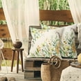 thumbnail image 4 of Spring Summer Pillow Covers 20X20 Inch Set of 2 Yellow Flowers Leaves Butterfly Decorative Pillow Cases Green Leaf Floral Cotton Linen Cushion Case Farmhouse Home Decor for Sofa Couch Porch Outdoor, 4 of 6