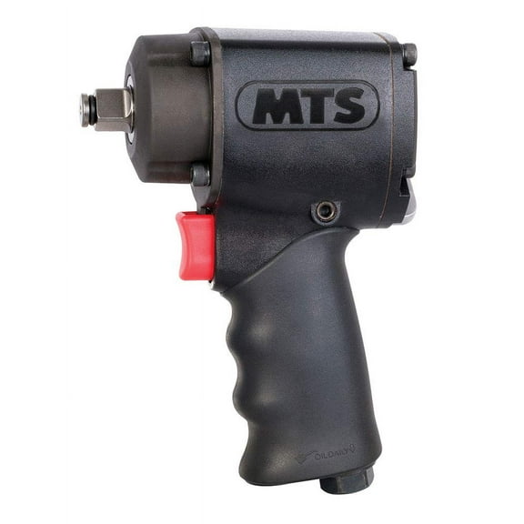 MTS 53255 1/2-Inch Drive Lightweight Pneumatic Air Powered Compact Stubby Impact Wrench, Twin Hammer, with Max Torque of 500 ft-lbs, Working Torque Range 25-300 ft-lbs, Weight 3.2 lbs.