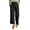 Black, variant on Women's Elastic Waist Tie Wide Leg Pants Patch Pants Fashion Casual Ladies Pants