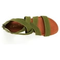 thumbnail image 3 of Dream Pairs Women's Elastic Classic Gladiator Ankle Strap Low Wedges Flat Sandals Elastica8, 3 of 5