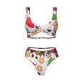thumbnail image 4 of Daiia Christmas Gingerbread Cookies Women's Bikini Set Two Piece Swimsuit High Waisted Bikini Adjustable Straps Bikini Perfect for Beach, Pool, and Summer Vacation-Medium, 4 of 9