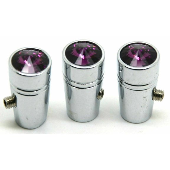 3-Pack Mini Toggle Switch 1" Extension with Purple Crystal for Peterbilt 379 359