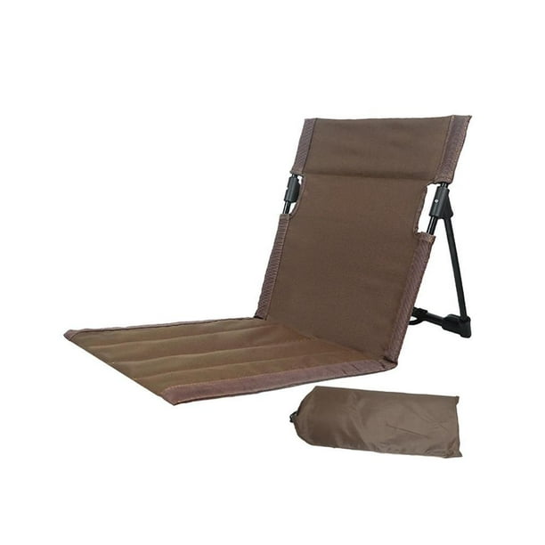 Silla de playa plegable con respaldo, asiento de estadio, cojín de grada, almohadilla de asiento con Marrón
