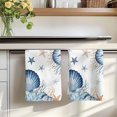 thumbnail image 7 of Navy Blue Shell Coastal Kitchen Towels Set of 1, Starfish Coral Summer Ocean Nautical Absorbent Dish Towels for Kitchen, Microfiber Hand Towel, Quick Drying Tea Towel for Cleaning Dishcloths, 7 of 7