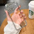 thumbnail image 1 of Funda De Silicona Suave Para IPhone 11 , 12 , 13 , Pro Max , 14 Plus , Con Purpurina De Diamante , Transparente Y, 1 of 4
