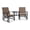 Brown, variant on Spaco Double Swing Glider Rocker Chair set, Deluxe Outdoor Patio with Glass Table-Brown