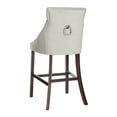 thumbnail image 4 of SAFAVIEH Eleni 30 in. H Tufted Wing Back Bar Stool with Ring, Grey, Set of 2, 4 of 13