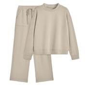 SUNBS Two Piece Sets for Women Fall Outfits Lounge Sets Mock Neck Tops Wide Leg Pants Vacation Travel Airport Outfits