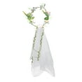 thumbnail image 1 of 1pc Flower Wreath Bridal Veil Hair Accessory Photo Prop Floral Headband, 1 of 7
