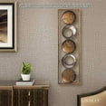 Hosley Home Art Set of 2 Gold Metal Sculpture for Living Room Wall