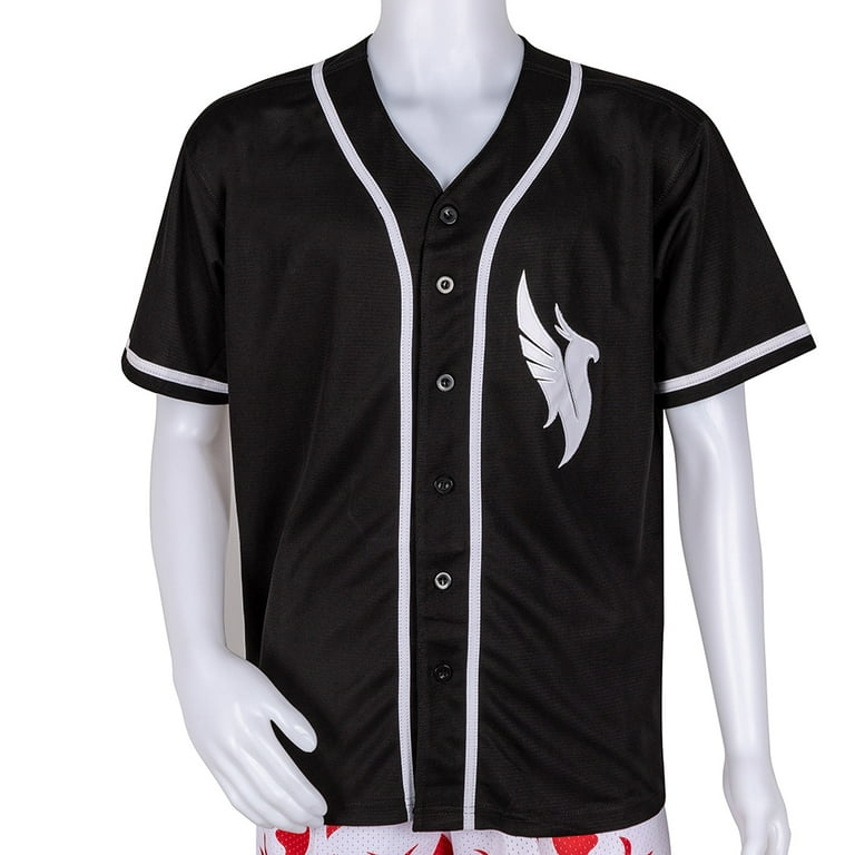 Custom Singer Illenium #3 Men's Baseball Jersey 90s 00S Hip Hop Button Down Shirt, Size: Medium, Black