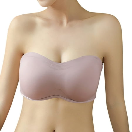 Mrat Clearance Tank Tops with Built in Bras Bra Wire-Free Underwear Bra Sports Padded Cotton Bralettes for Women Tank Tops with Built in Bras Everyday Underwear Wrap Without Underwire Bras Khaki 2XL