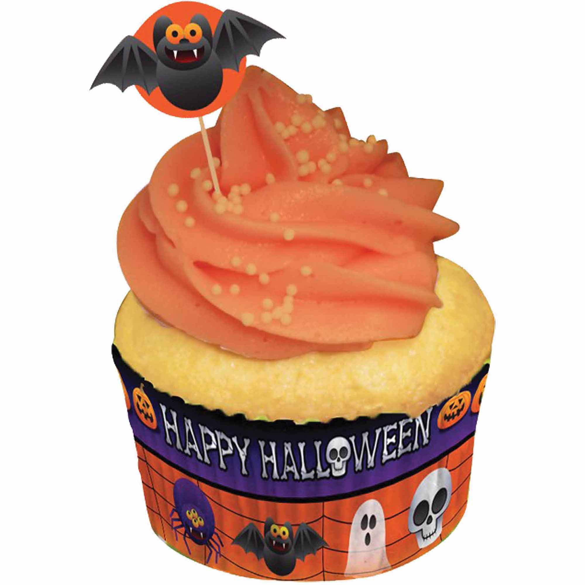 36Pcs Black Halloween Mini Paper Cake Cup Liners Baking Cupcake Cases Muffin NEW 
