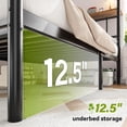 thumbnail image 5 of EnHomee Full Size Canopy Bed Frame with Headboard Canopy Metal Bed Frame with 4 Removable Posts Platform Metal Canopy Bed, Curtain Not Included, Black, 5 of 6