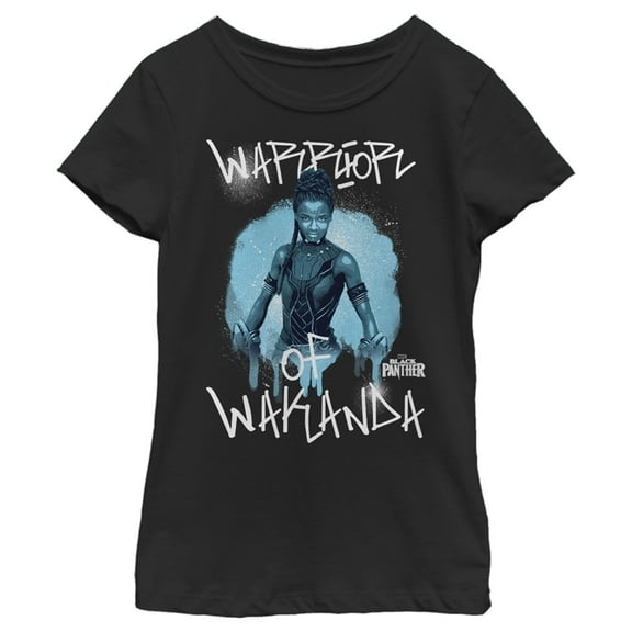 Girl's Marvel Black Panther Shuri Warrior of Wakanda Graphic Tee Black X Large