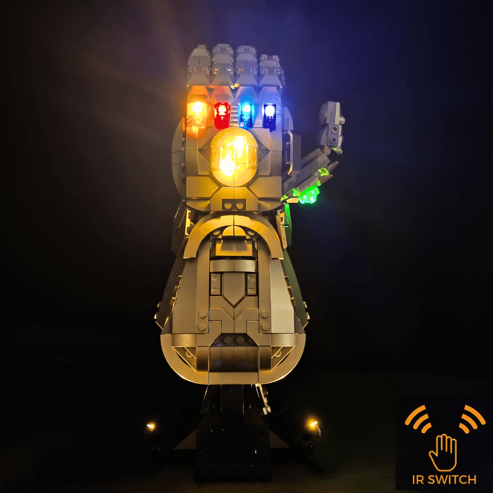 Light Building Set for IR Switch Light Kit 76191 Lego Marvel Iron Man Infinity Gauntlet - Led Lighting Building Set Compatible with Legos Building Blocks Model (Lego not Included, Only Light)