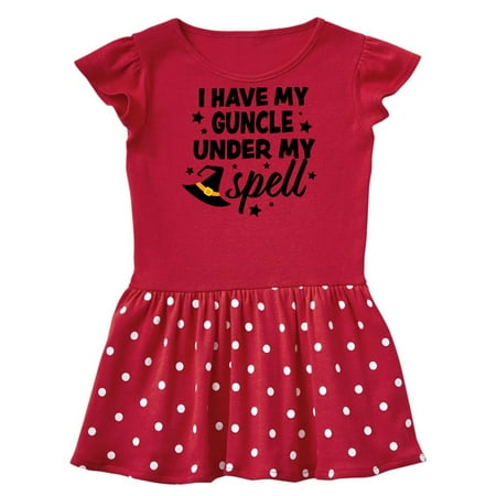 

Inktastic I Have My Guncle Under My Spell with Cute Witch Hat Gift Baby Girl Dress