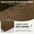 thumbnail image 5 of Kimunuk 9 Pcs Outdoor Patio Replacement Cushions,Waterproof Cushions for 4-Seat Outdoor Sectional Sofa Couch,Chocolate, 5 of 6