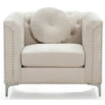 thumbnail image 4 of Glory Furniture Pompano Velvet Upholstered Chair in Ivory, 4 of 8