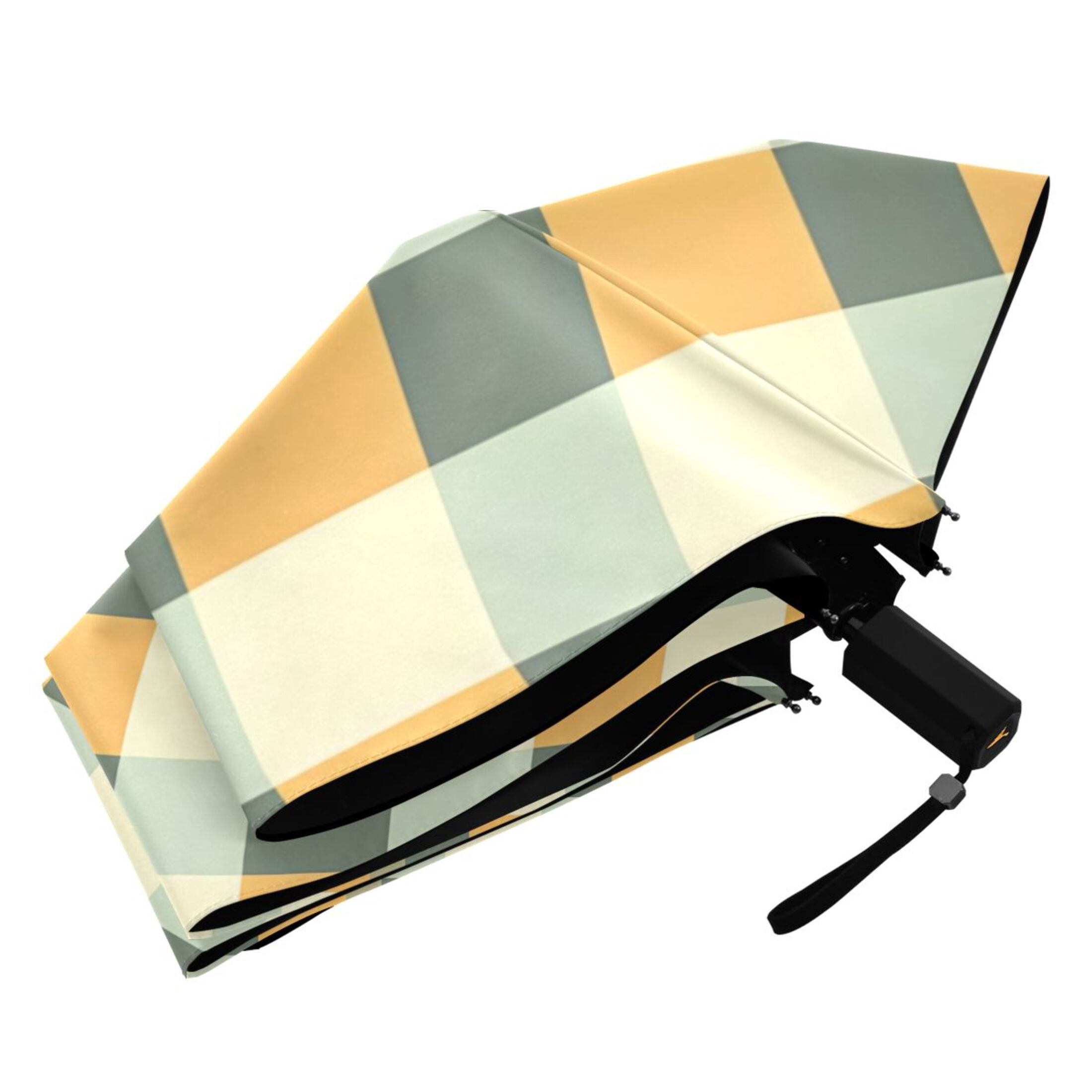 ALAZA Checkered Grid-t2 UPF 50+ Compact Folding Umbrella for Rain Travel Umbrella Packable