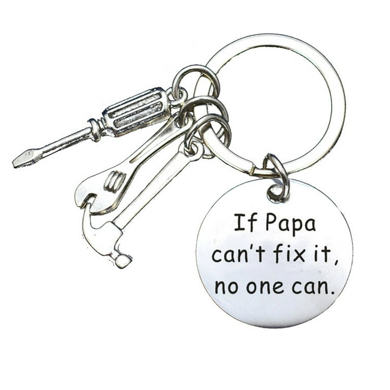 Cute Dad 39S Tool Quarter Holder Keychain Chain With Hammer